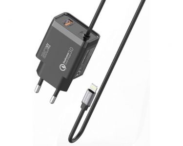 Promate iCharge-PDQC3 Ultra-Fast punjač USB-A kompatibilan za Iphone beli