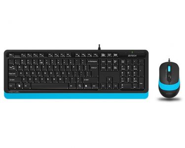 A4 tech F1010 FSTYLER USB US plava tastatura + USB plavi miš